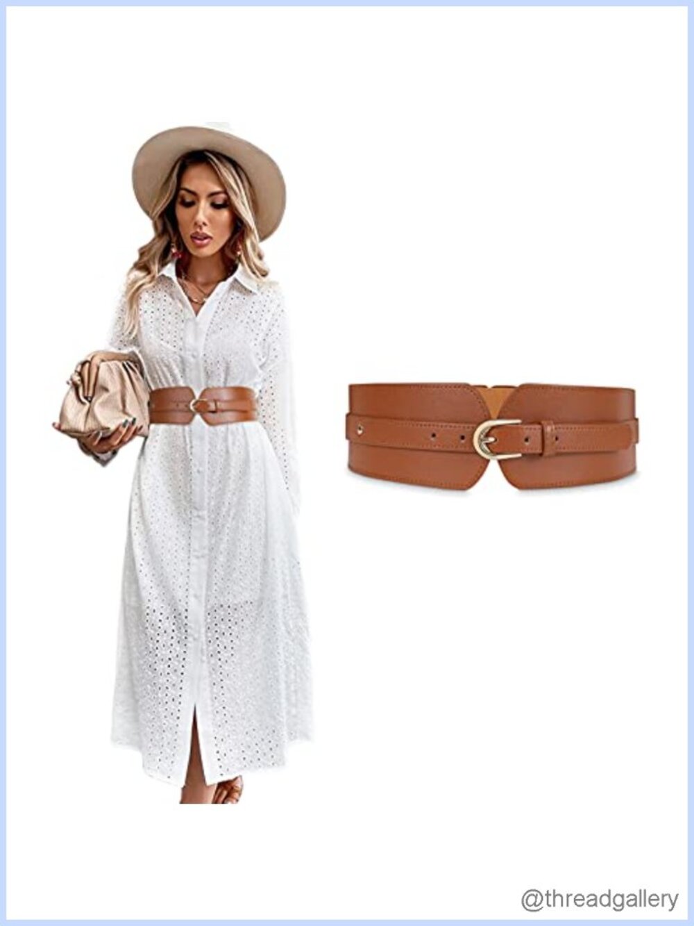 Wide Elastic Waist Belt PU Leather Stretch Cinch Belt for Dress Women